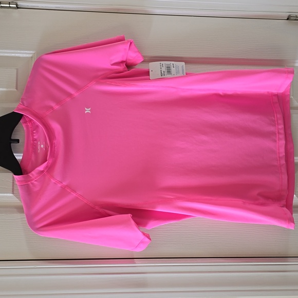 HURLEY BRAND GIRLS PINK SHORT SLEEVE TEE-SHIRT SIZE LARGE - Picture 2 of 13